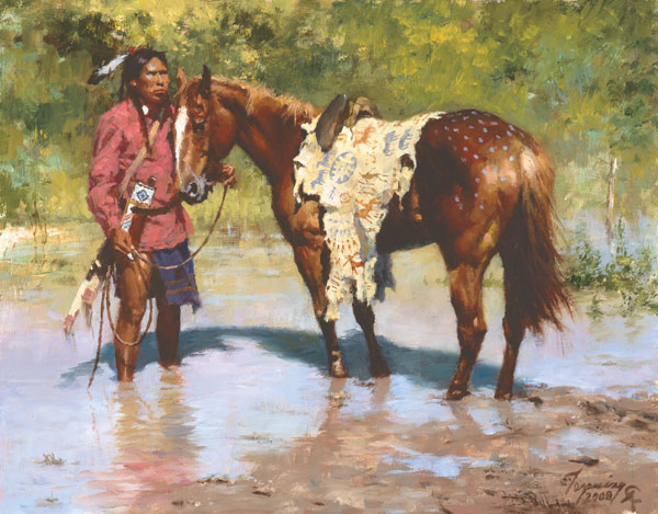 "Deeds of His Father" Howard Terpning Smallwork Canvas Edition